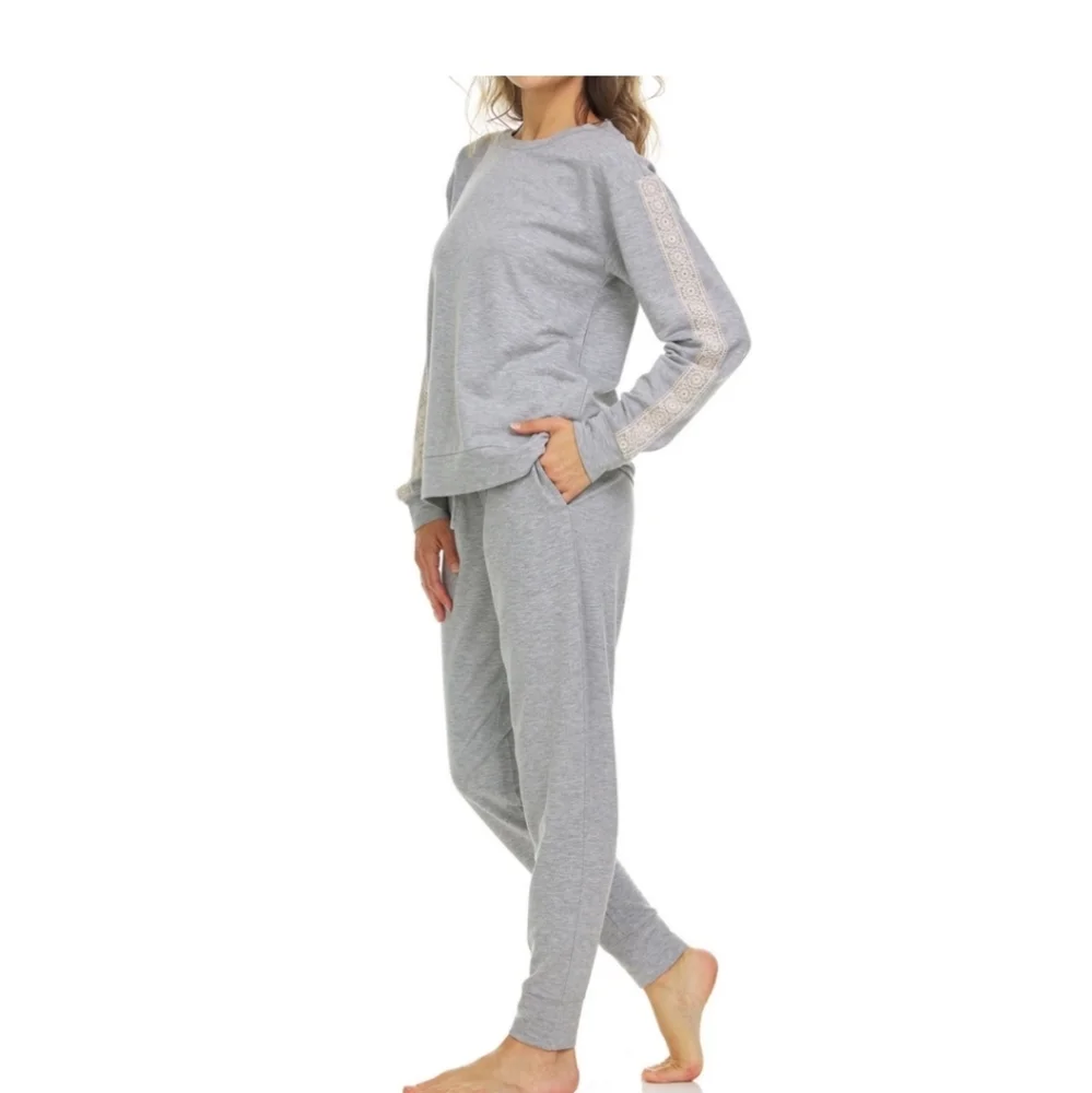 Flora by Flora Nikrooz Ladies Brush Knit 2 Piece Lounge PJ Set - Picture 4 of 6